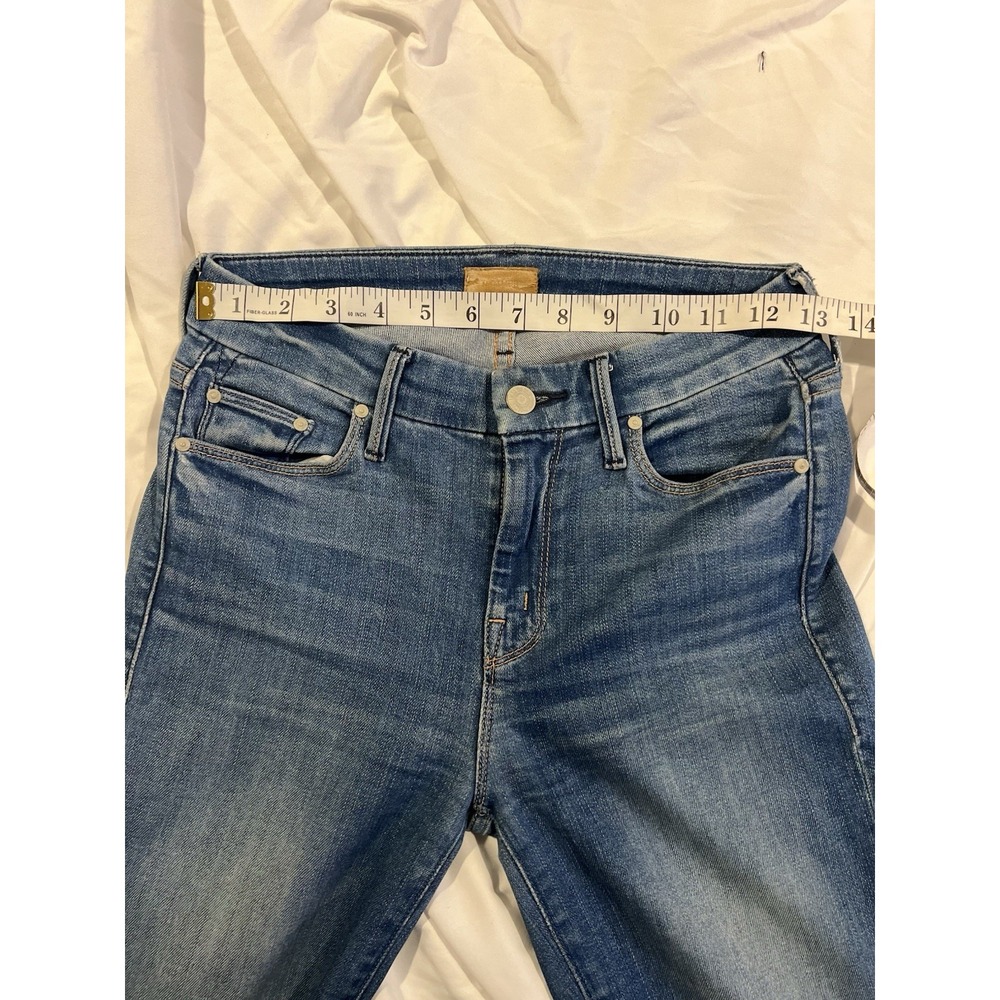 Mother Women's Blue Jeans Size 25 The Looked Ankle Fray Birds Of Paradise - Picture 4 of 15
